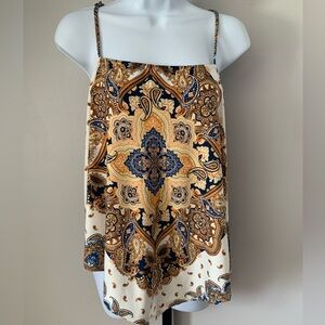 VENUS Paisley Print Camisole in Blue and Gold